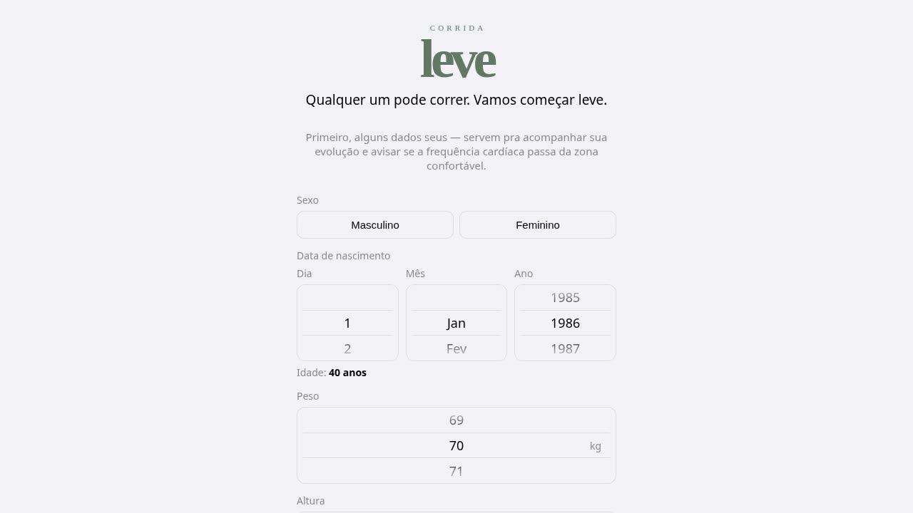 Corrida Leve app