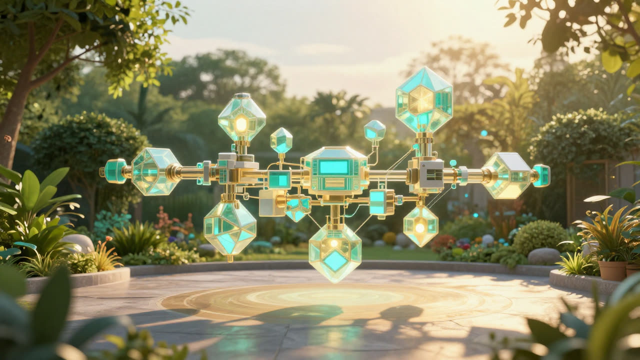 Luminous modular components assembling into a structure